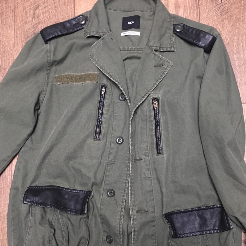 BDG army green utility jacket